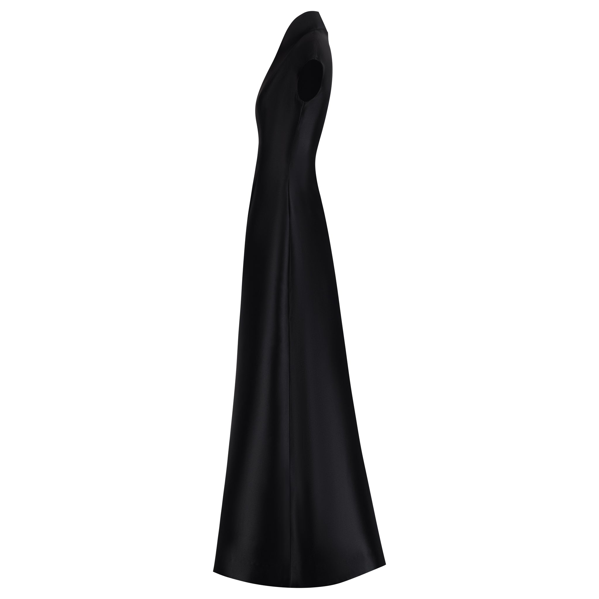 Cap Sleeve Mikado A Line Gown