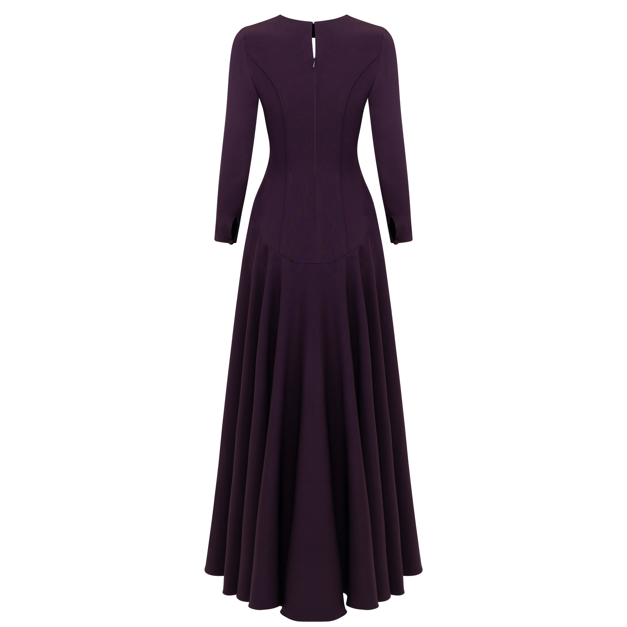 Long sleeve Key Hole Neckline Gown