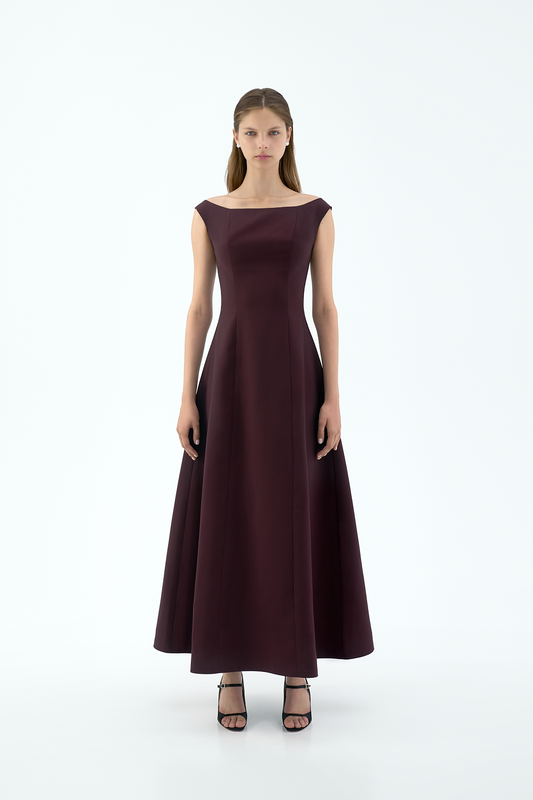 Crepe Princess Cut Gown – Bazza Alzouman
