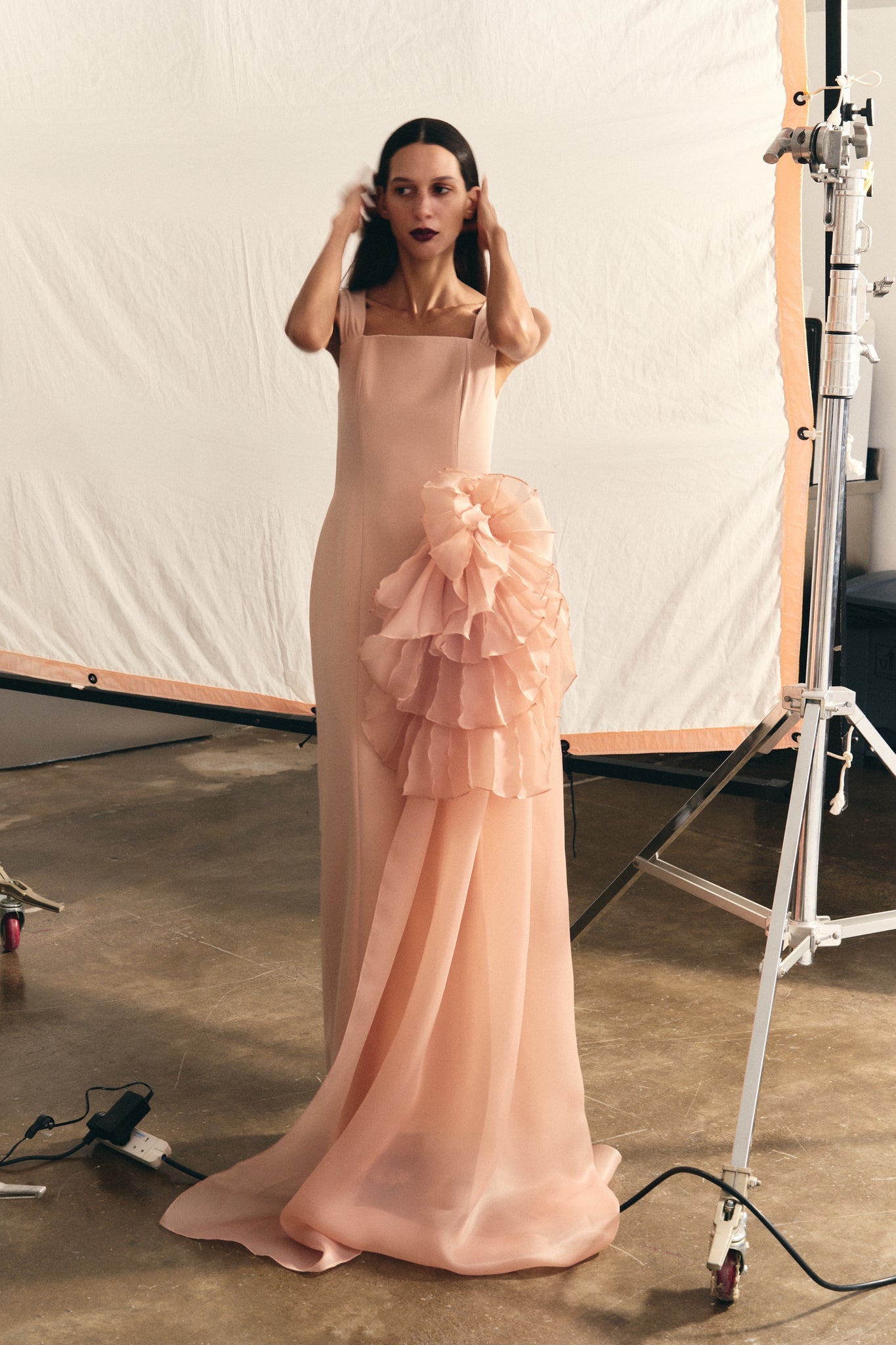nude organza dress FESTIVALNYI NUDE ORGANZA DRESS  K M by L A N G E