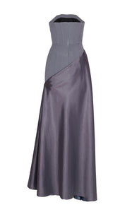 Decollete gown skirt