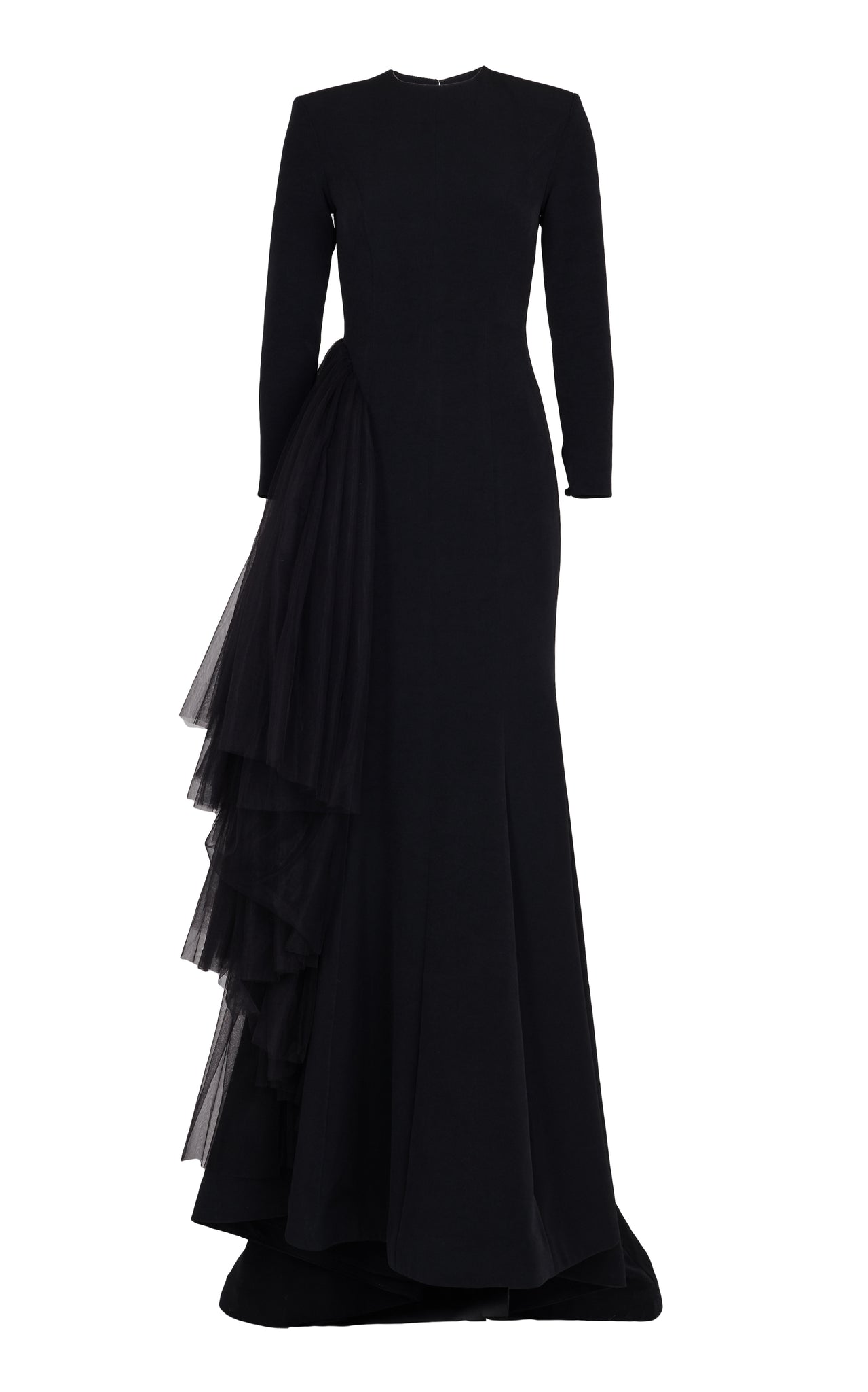 Black long sleeve gown