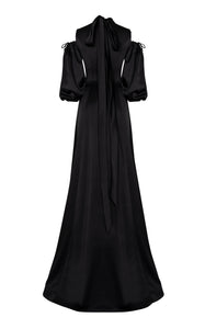 Crepe ankle length gown