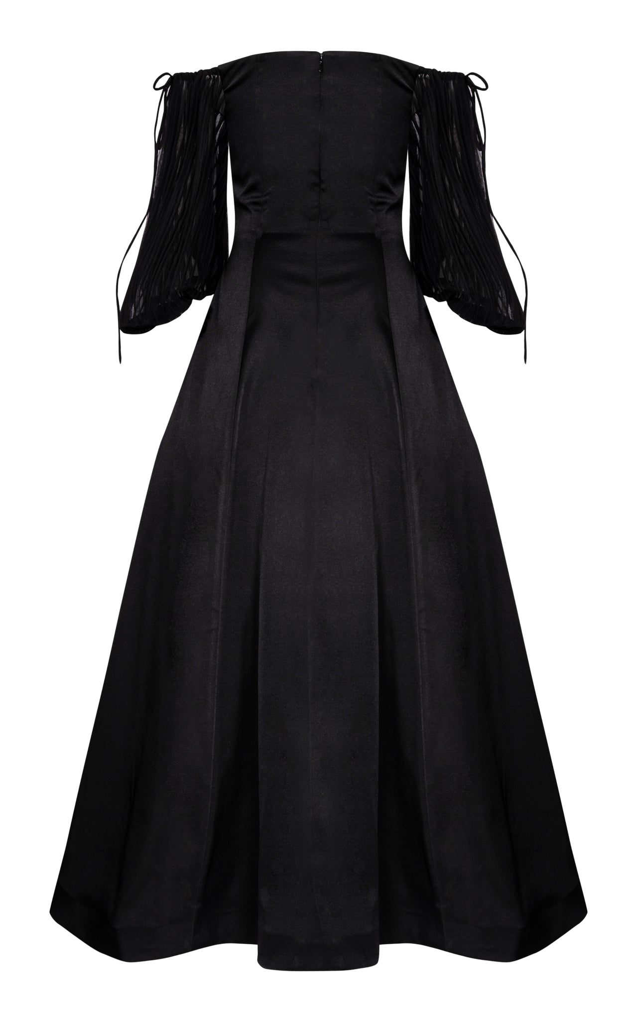 Black faille gown