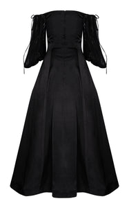 Black faille gown