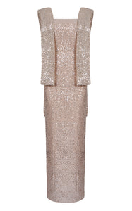 Sleeveless Sequin Gown