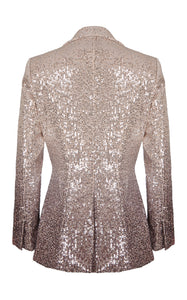 Sequined Double-Breasted Blazer