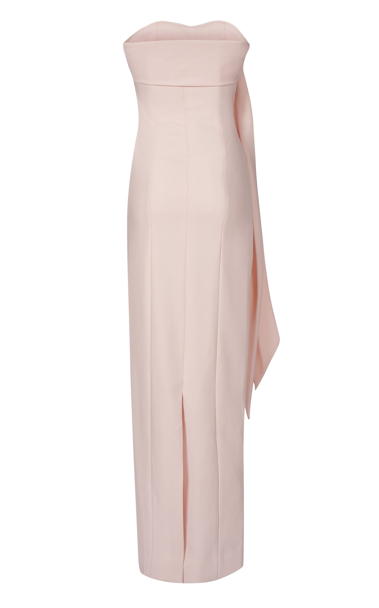 Crepe Gown with Side Drape