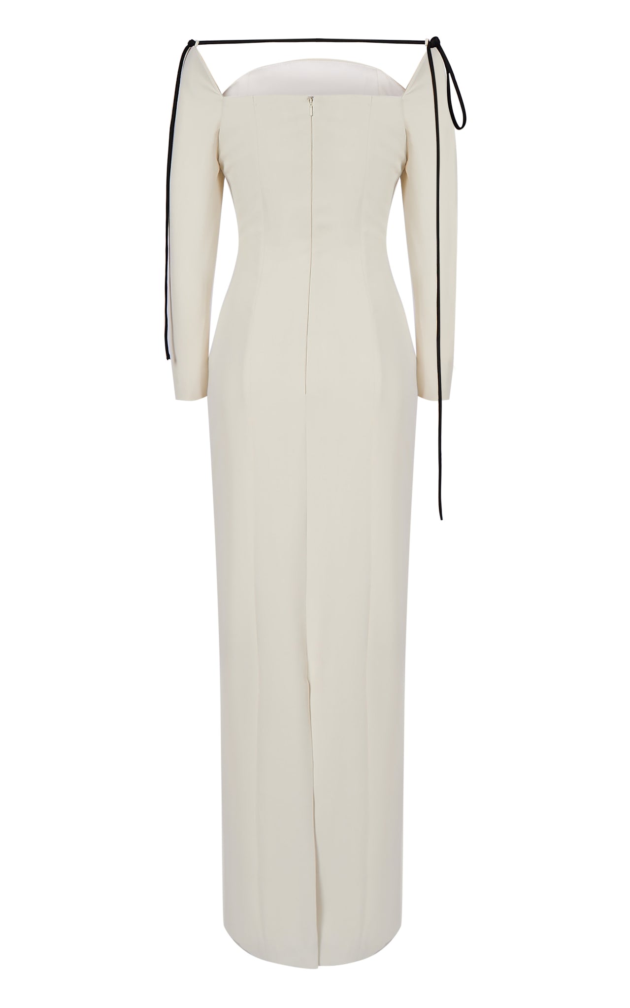 Column Gown with Contrast Neck Strap