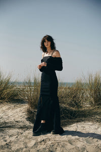 Black straight cut dress – Bazza Alzouman