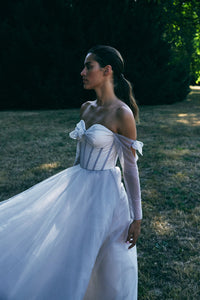 Off shoulder Tulle Ball Gown