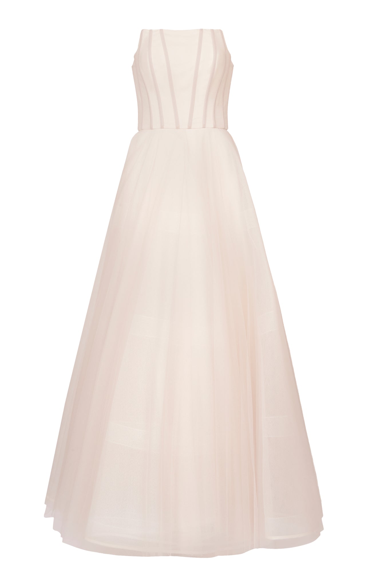 Strapless Tulle Ballgown with Ruched Gloves