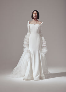 Long Sleeve Off-White Gown