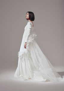 Long Sleeve Off-White Gown