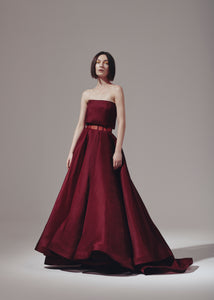 Decollete Crop Top Bustier Gown